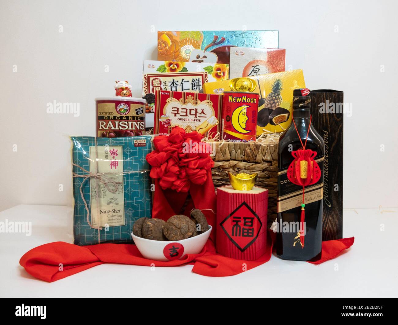 Hamper Arrangements For Chinese New Year Kuching Sarawak Malaysia Stock Photo Alamy