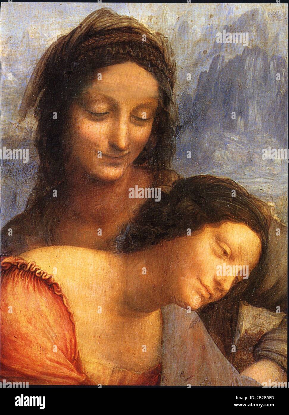 .Leonardo da Vinci. Virgin and Child with Saint Anne and a Lamb. Detail