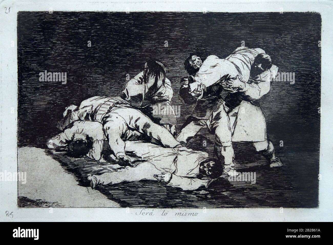 '''Disaster 21. Será lo mismo. It Will Be The Same'', The Disasters of War, Francisco de Goya (1746-1828) Stock Photo