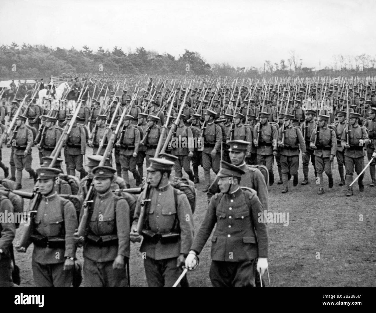A group of Japanese soldiers at a parade Stock Photo Alamy