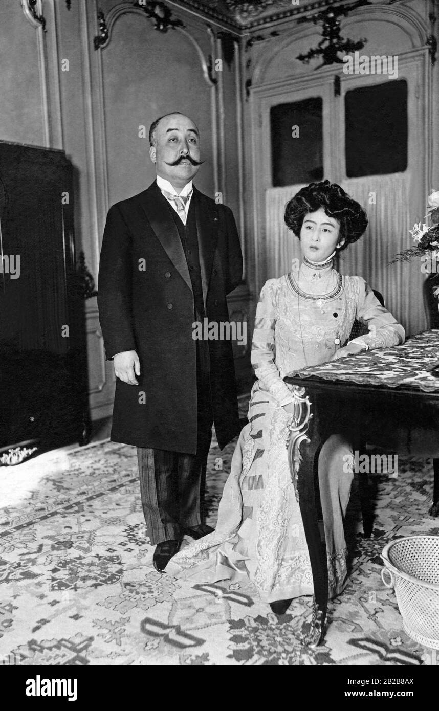 The Japanese princess Hashimoto with her husband. Stock Photo