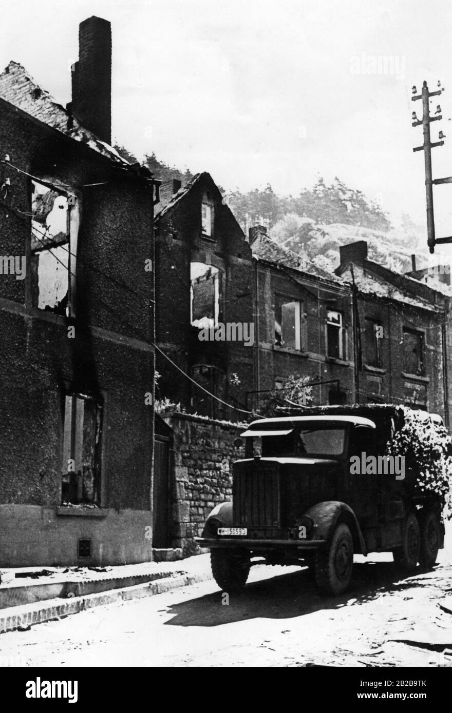 A truck of the Wehrmacht in Dinant. Photo: Boesig Stock Photo