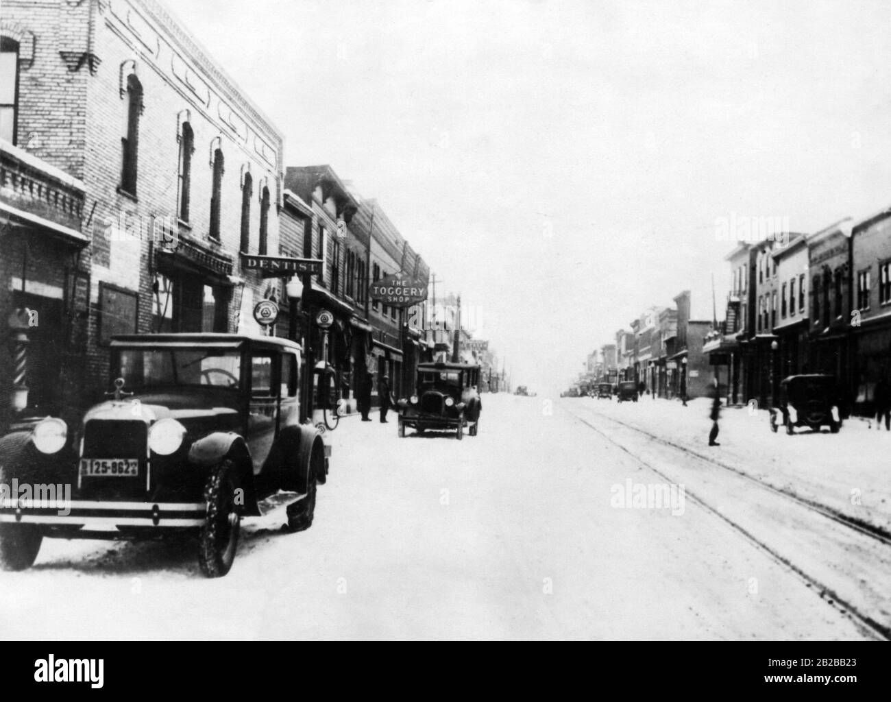 Prohibition Closed bars at the main road of Hurley in Wisconsin Stock