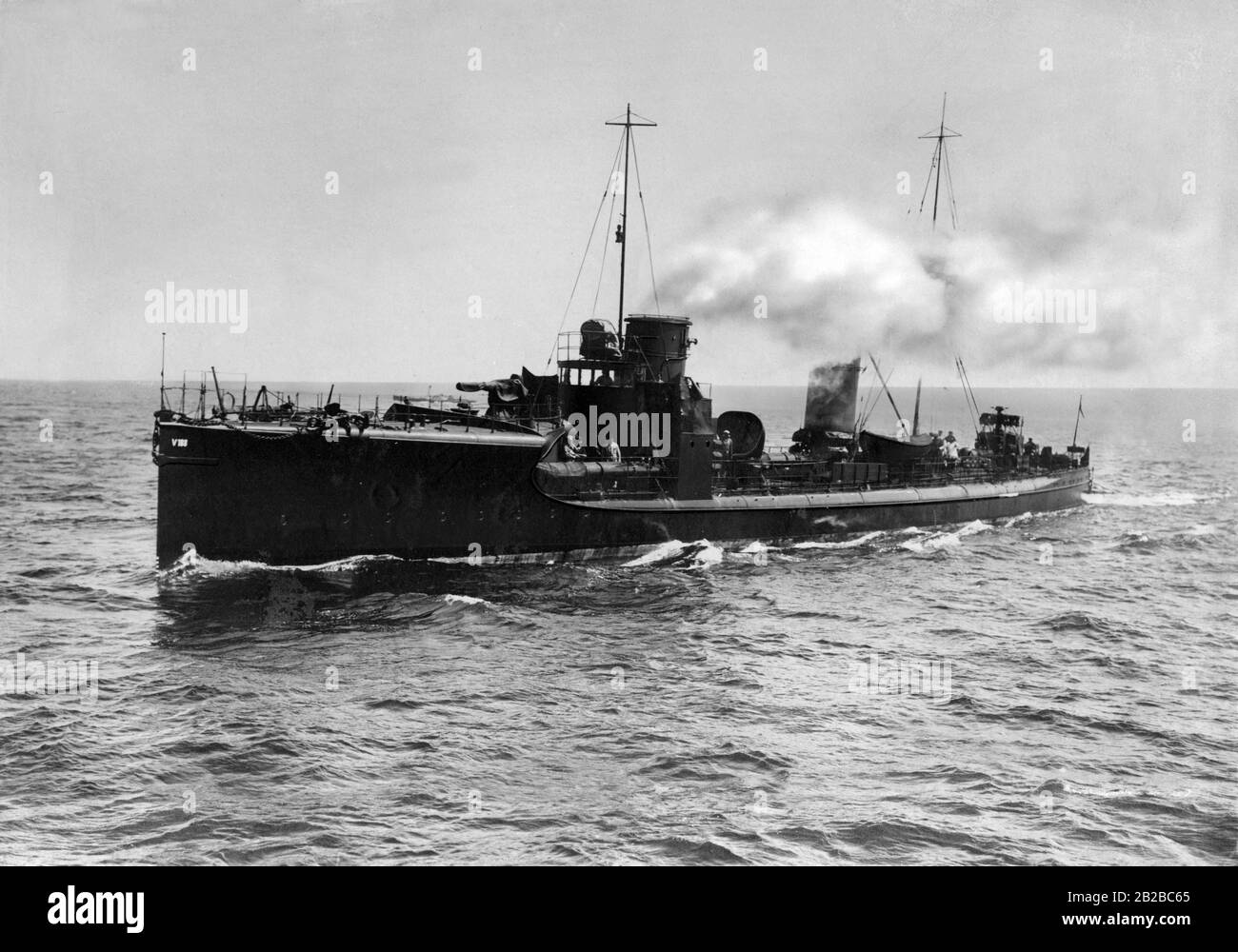 Pre-WW1 photo postcard of German torpedo boat at sea Pre-WW1 photo postcard of German torpedo boat at sea