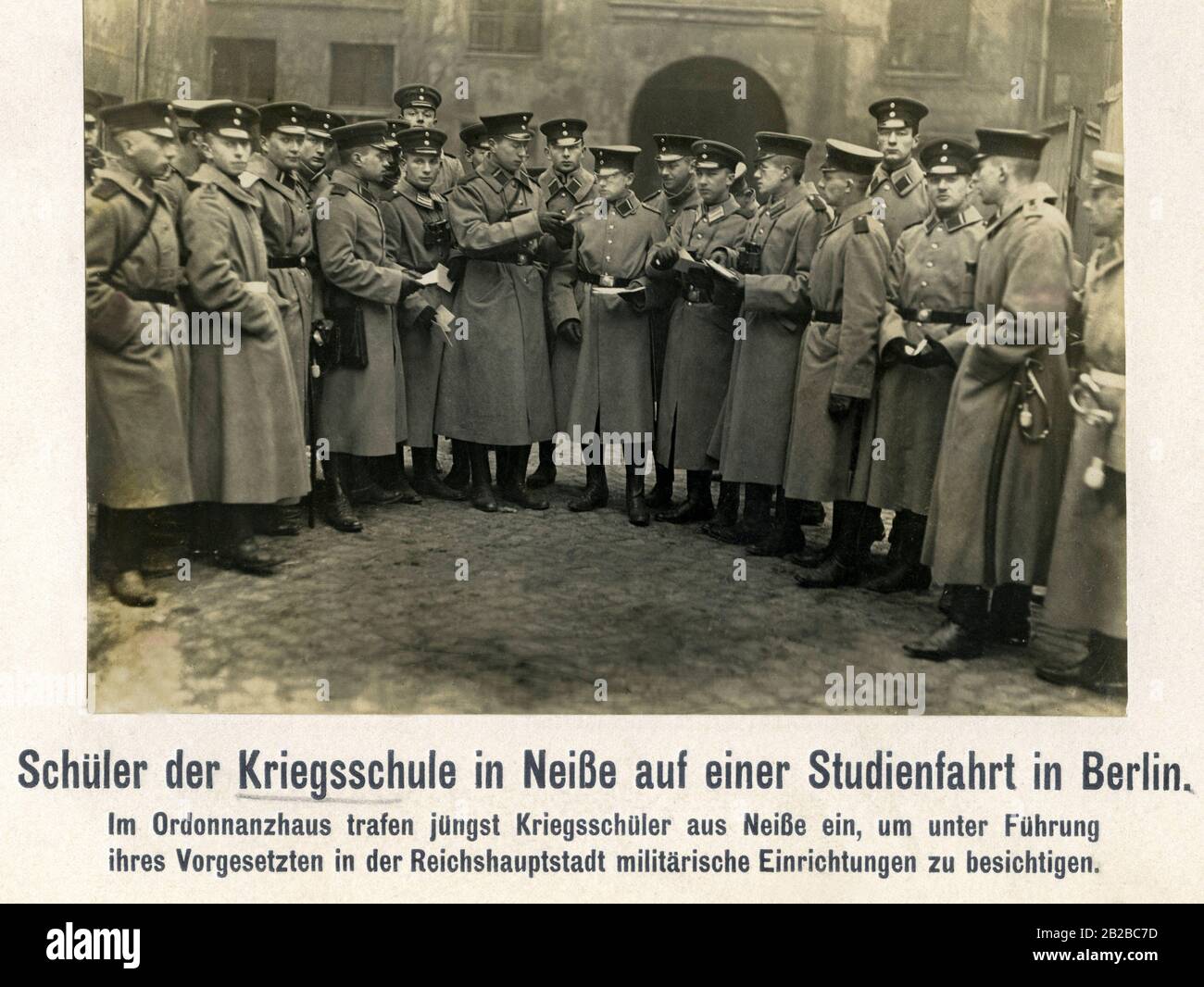 Cadets from Neisse on a study trip in Berlin to visit military facilities. Here, in the Ordonnanzhaus. Stock Photo