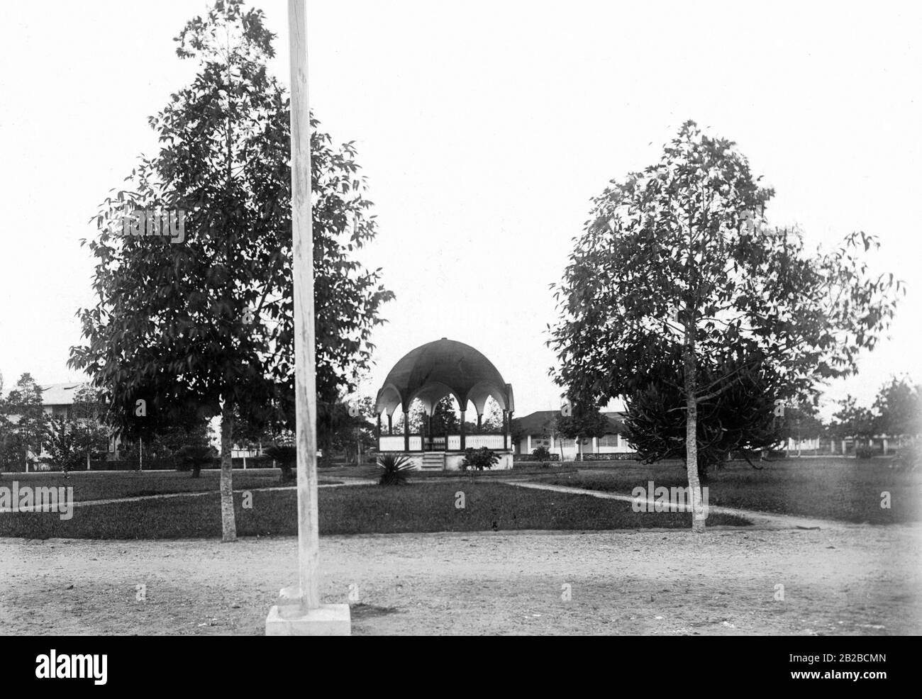 Garden of the governor's building in the German colony of Cameroon in the town of Duala. Stock Photo