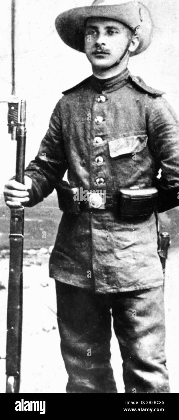 Soldier of the German Expeditionary Corps during the Boxer Uprising. Stock Photo