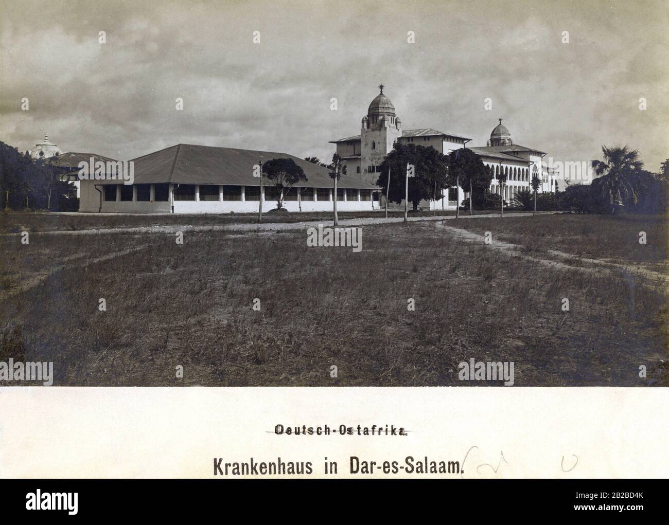 Hospital in Dar es Salaam in German East Africa in today's Tanzania. Stock Photo