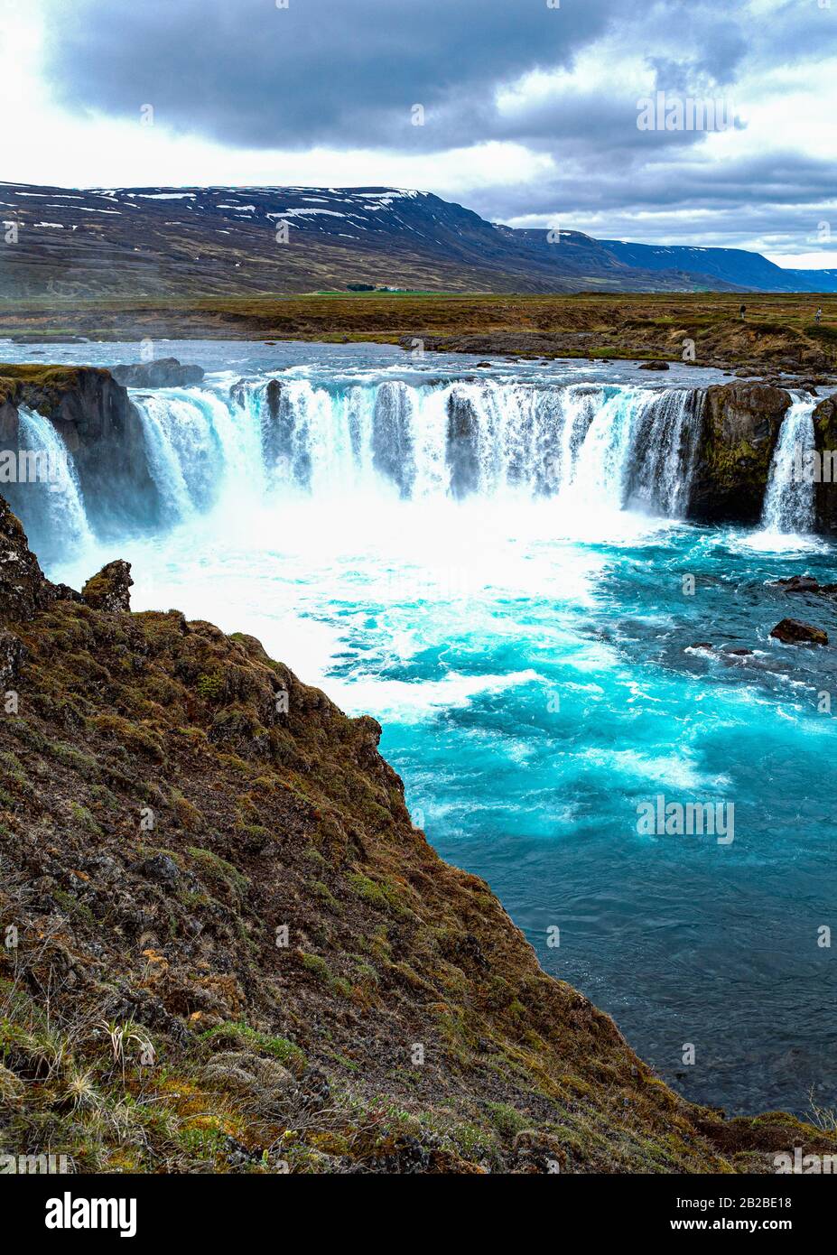 Akureyri, Iceland, the Godafoss waterrfall ( the waterfall of the Gods) Stock Photo