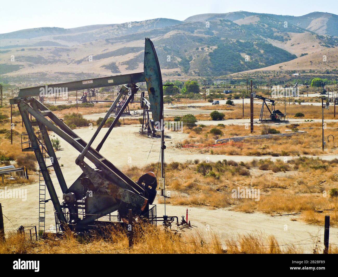 Central California oil field. Stock Photo