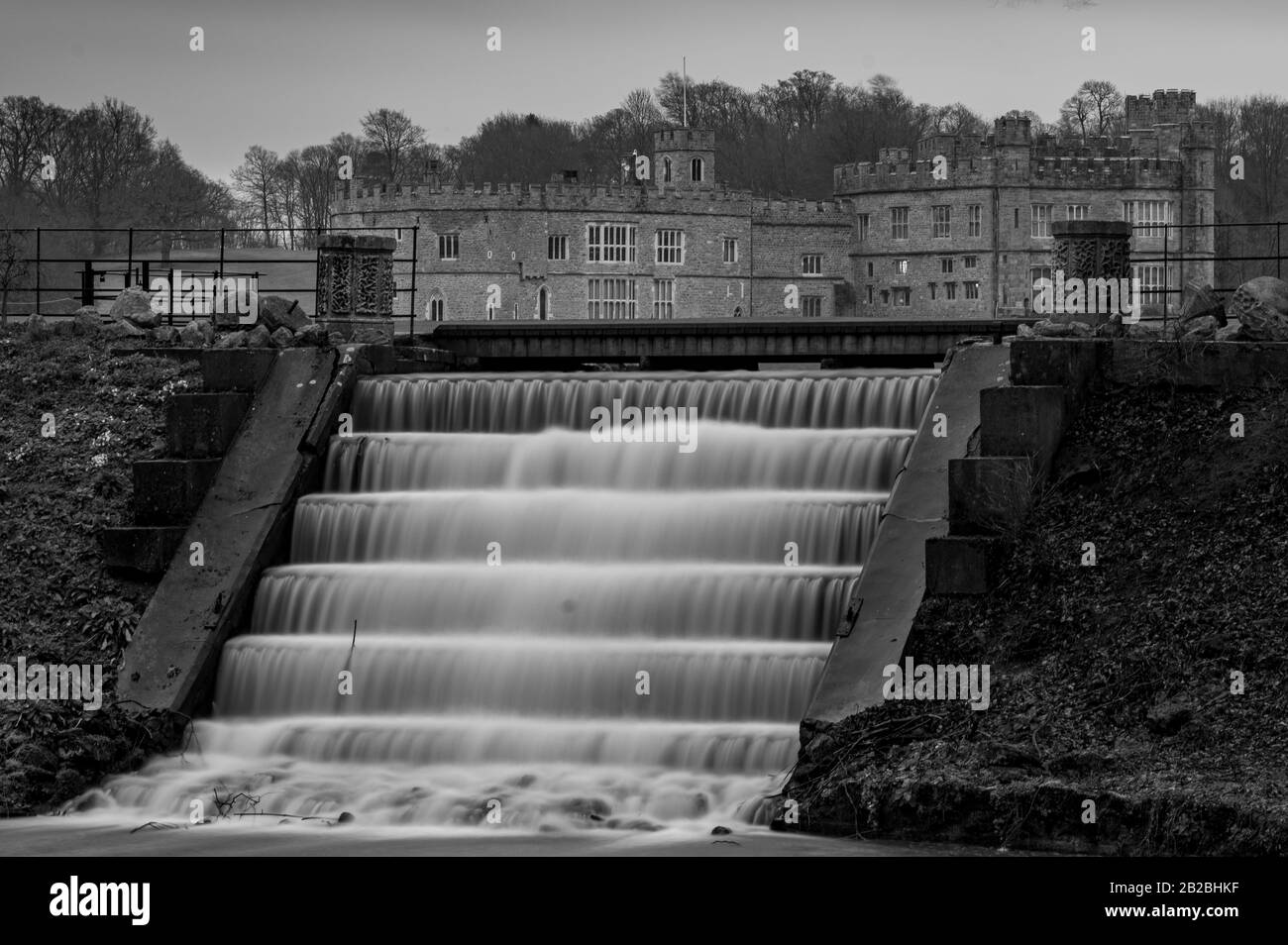 Dramatic view medieval castle Black and White Stock Photos & Images - Alamy