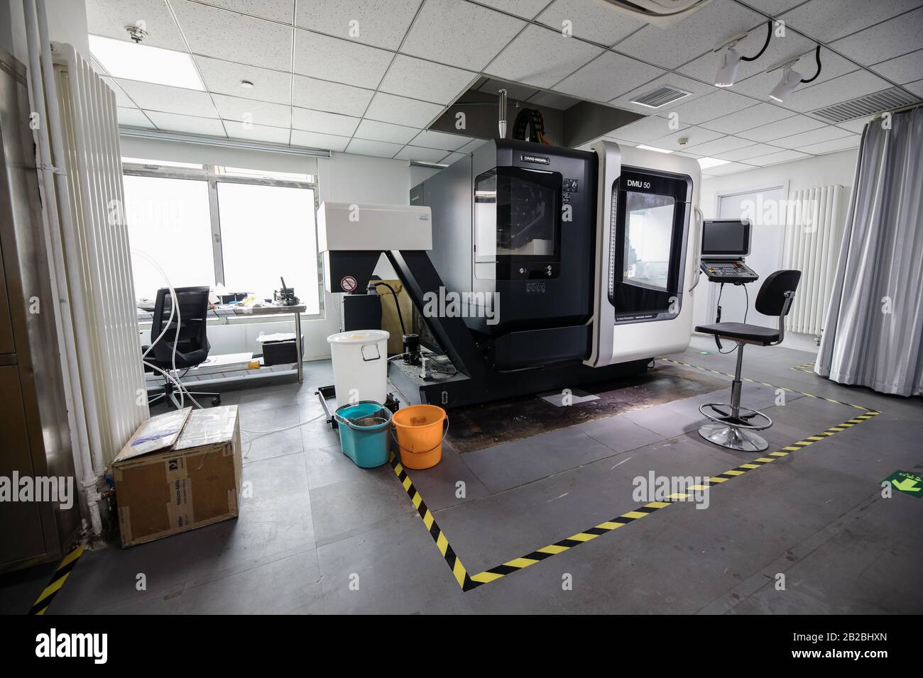 BEIJING, СHINA - JUNE 03: Laboratory for manufacture of high-tech chip elements in China. Stock Photo