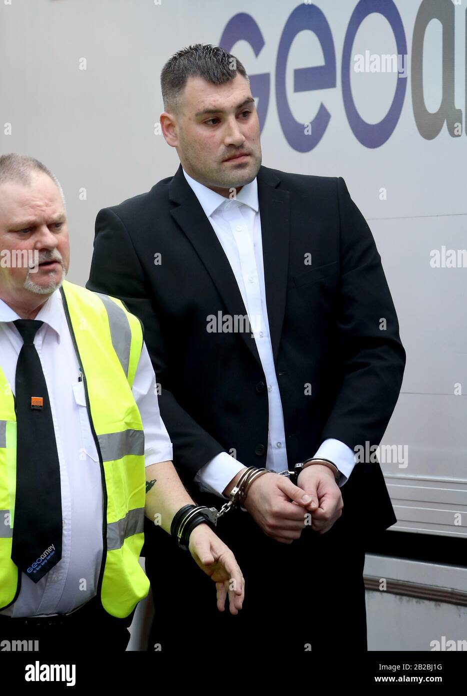 Michael Roe arriving at Lewes Crown Court where he is charged with the murder of a child under one year old between September 8 and 11 2018; wounding or inflicting grievous bodily harm without intent and causing or allowing the death of a child, in connection with the death of his daughter, Holly. Stock Photo