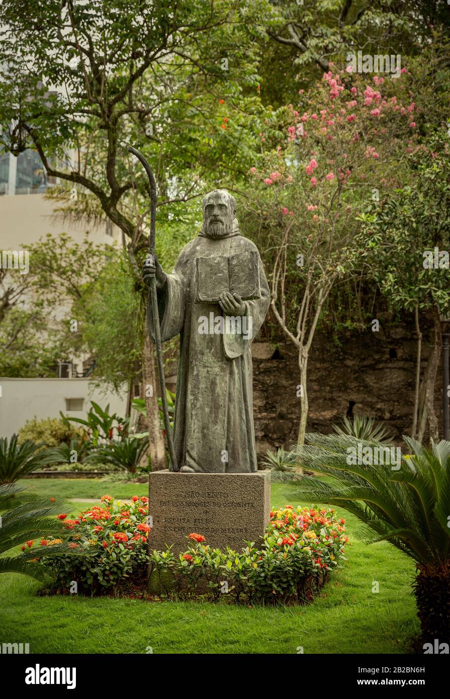Rio de Janeiro, Brazil - December 22, 2017: Statue of St. Benedict in Rio de Janeiro city, Brazil Stock Photo