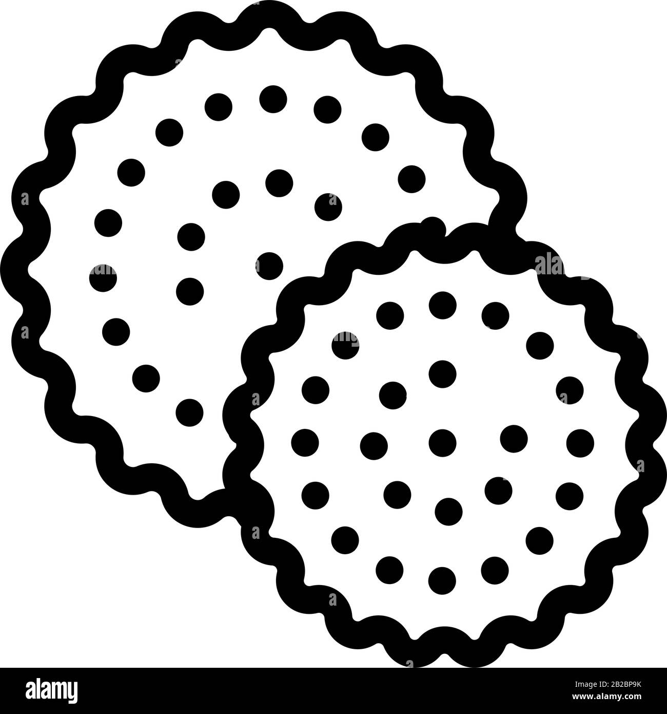 Cookies Breakfast Snack Icon Thin Line Vector Stock Vector Image & Art ...
