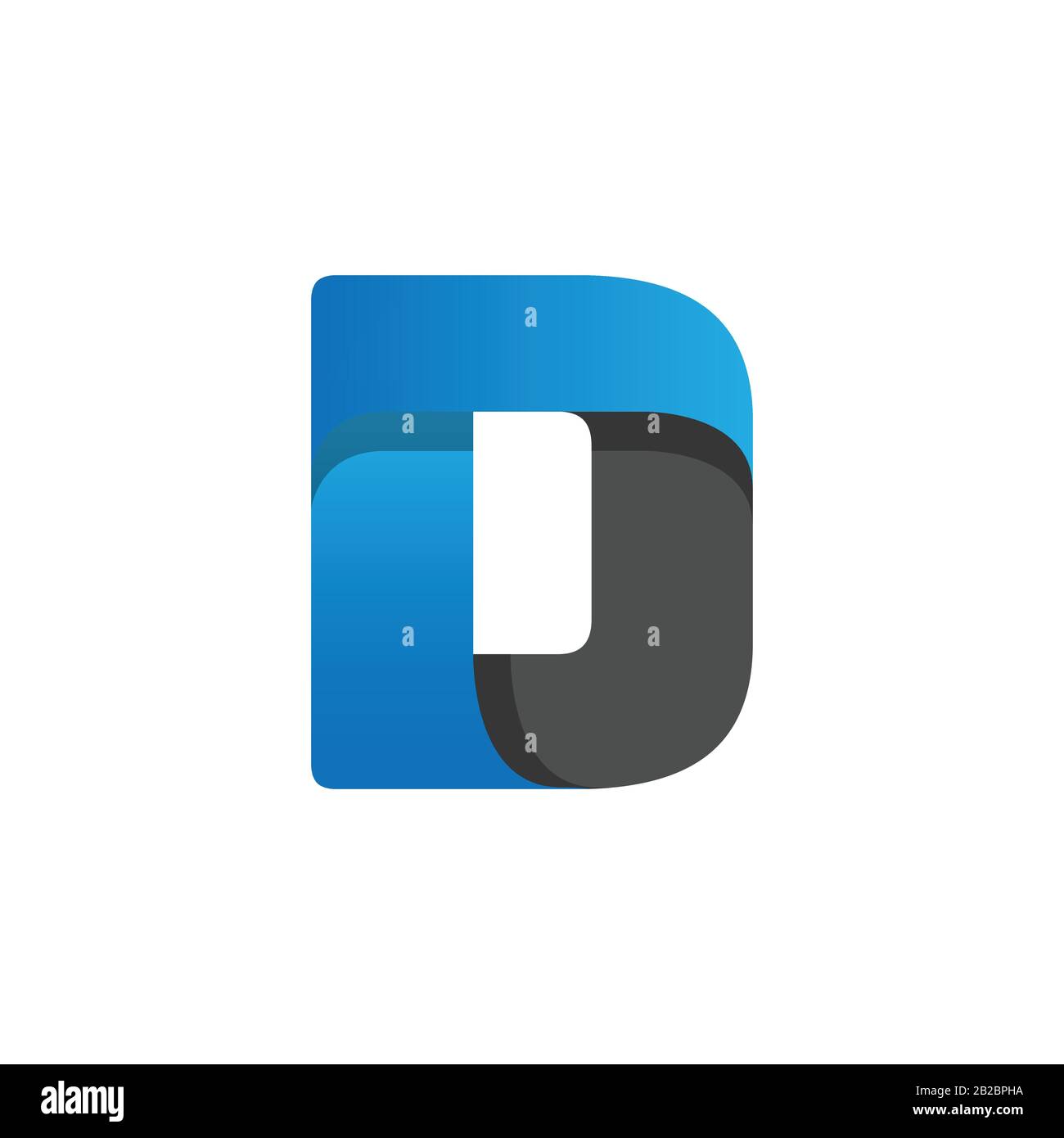 Initial letter D logo design template. Business corporate letter D logo