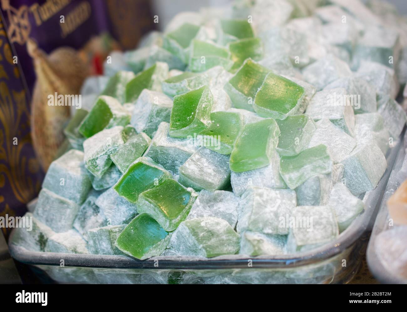 Load of traditional turkish delight lokum sugar coated soft candy Stock ...