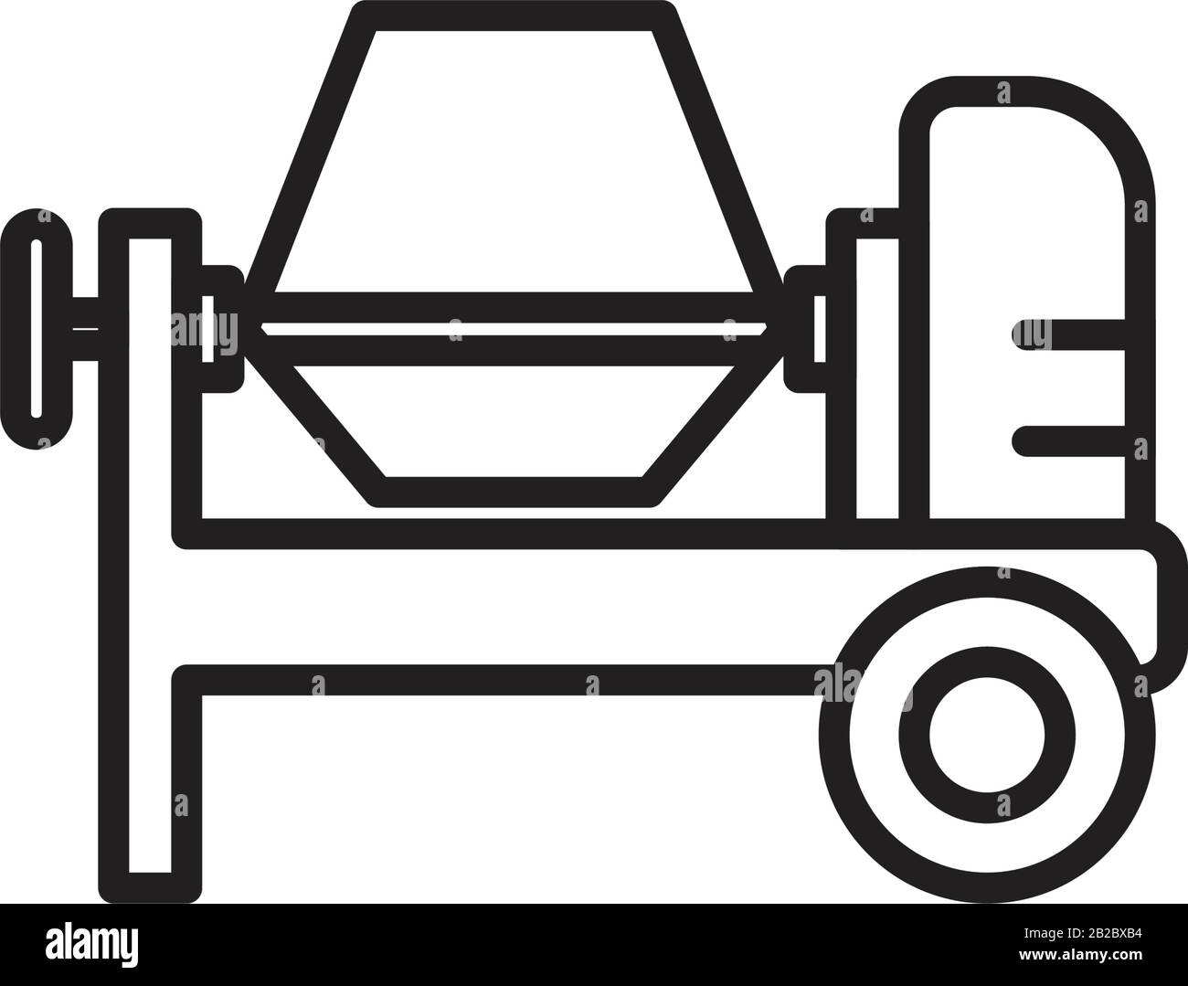 Concrete mixer icon template black color editable. Concrete mixer icon