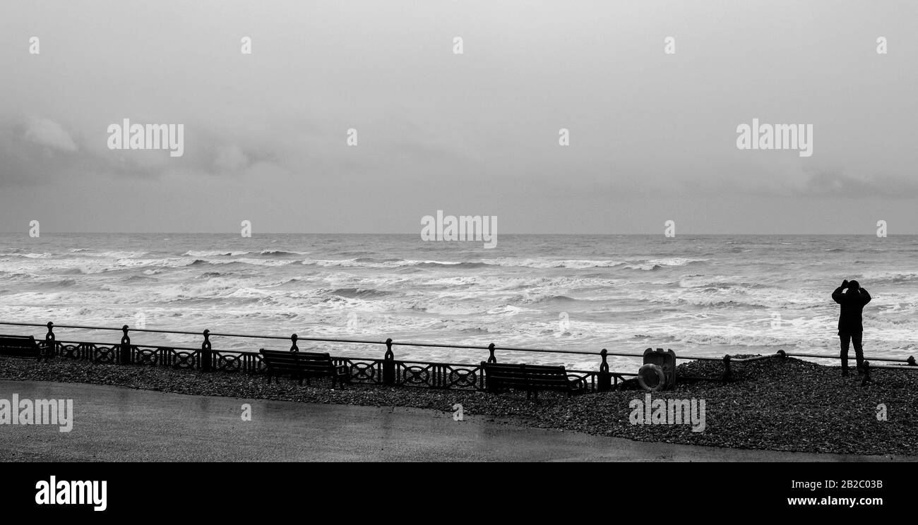 Seafront weather Black and White Stock Photos & Images - Alamy