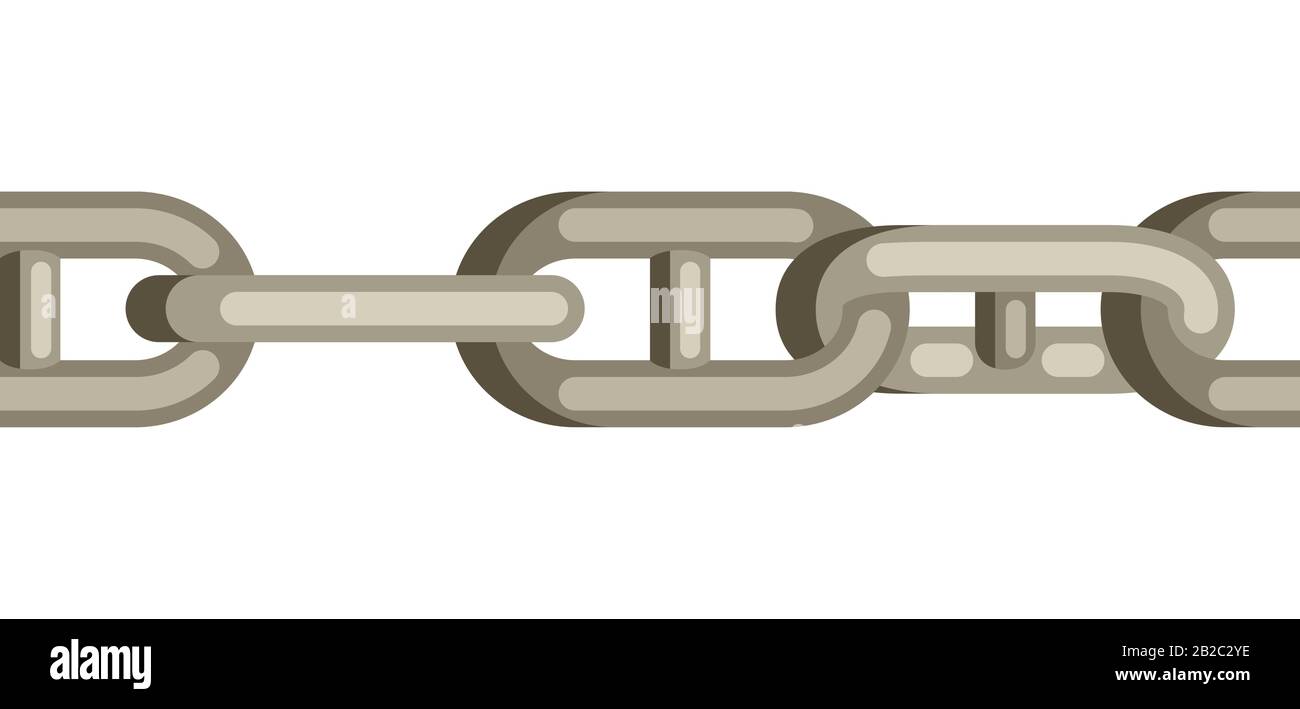 Seamless pattern with old chain. Stock Vector