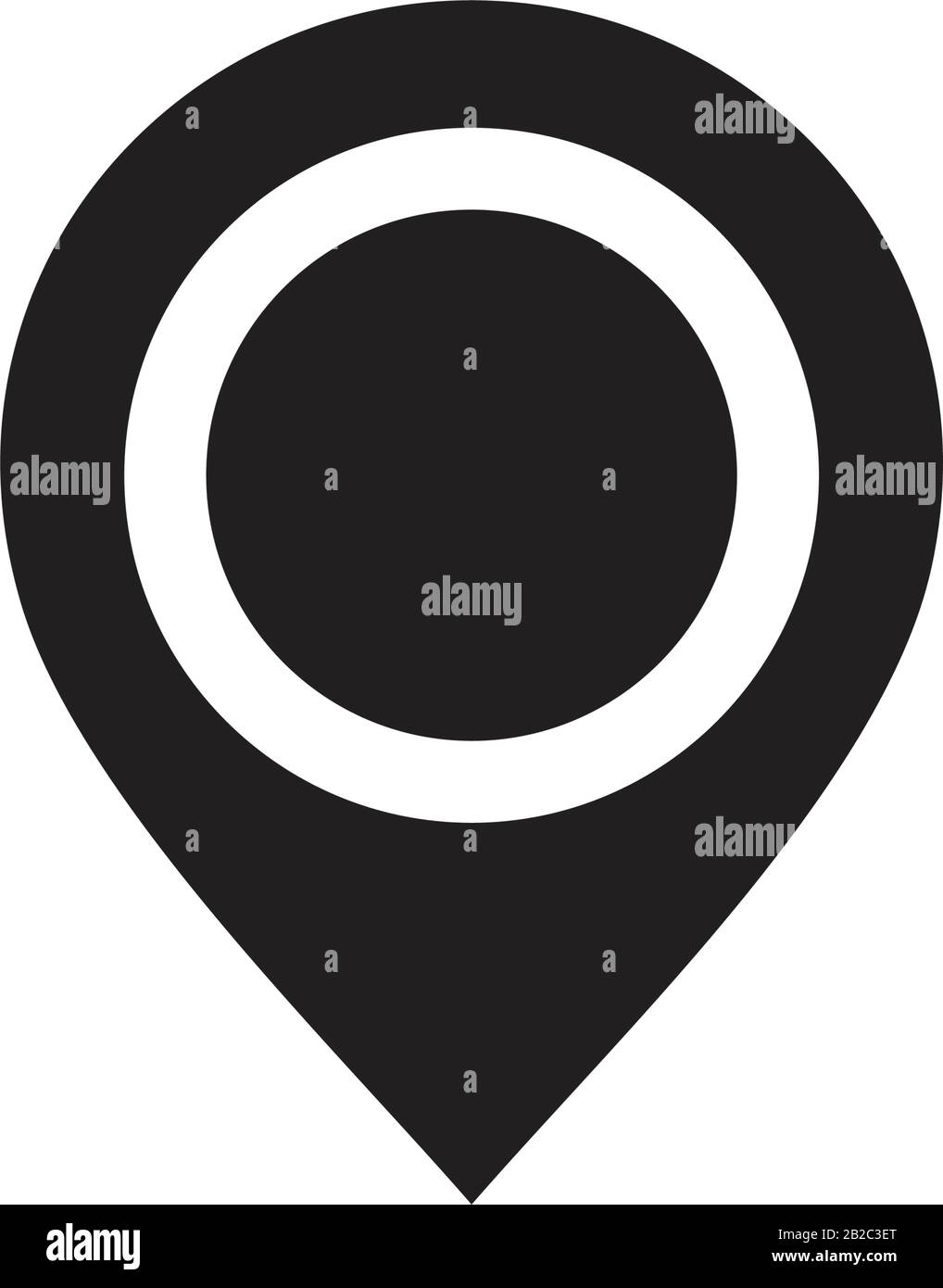Location vector icon template black color editable. Location vector ...