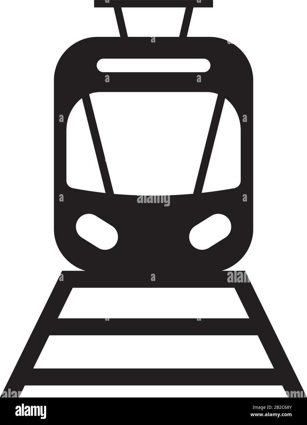 Train icon template black color editable. Train icon symbol Flat vector illustration for graphic and web design. Stock Vector