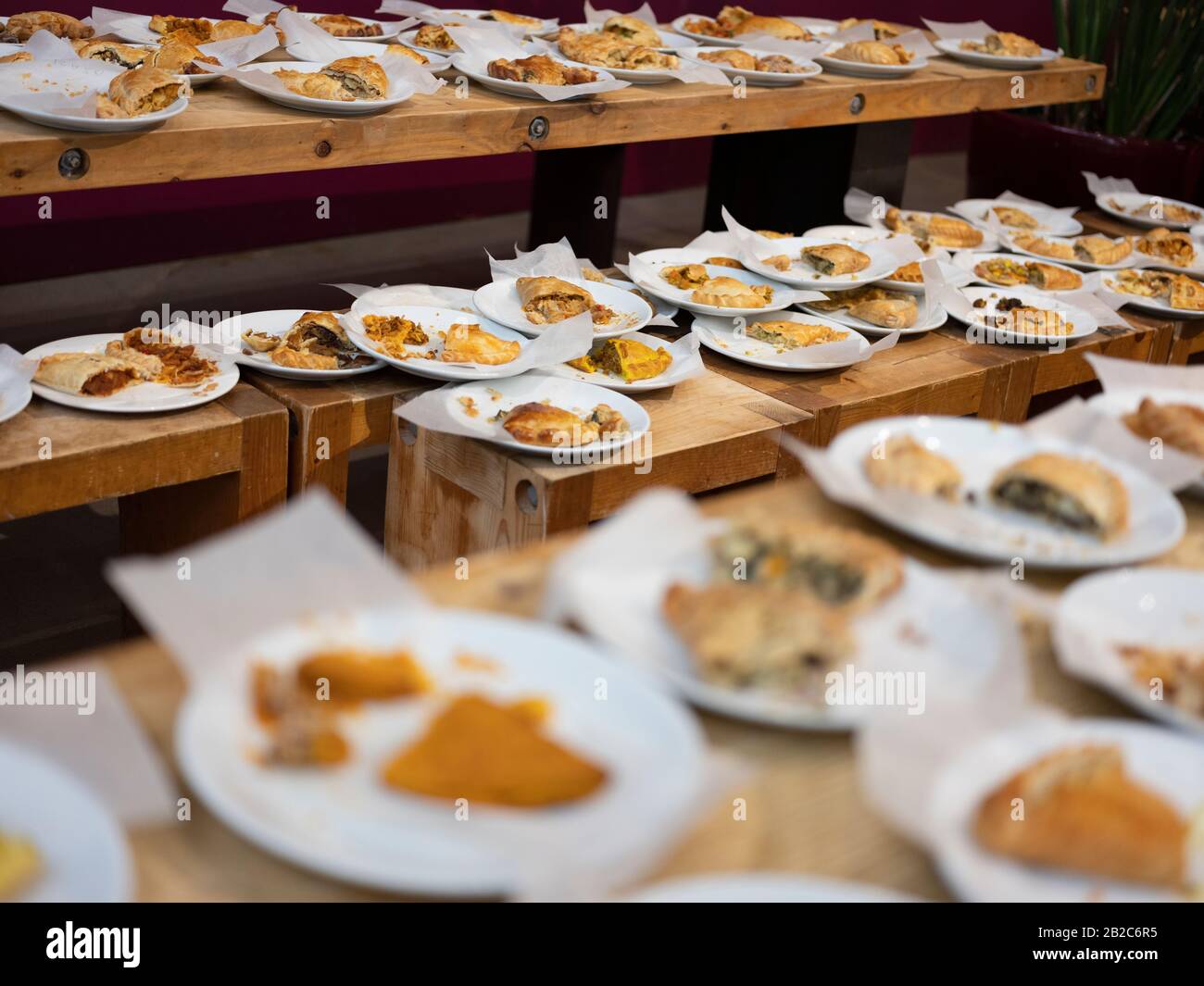 An image from the World Pasty Championship at the Eden Project, Cornwall, UK. Stock Photo
