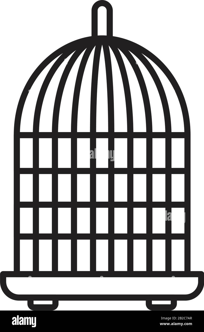 Bird cage icon template black color editable. Bird cage icon symbol Flat vector illustration for graphic and web design. Stock Vector