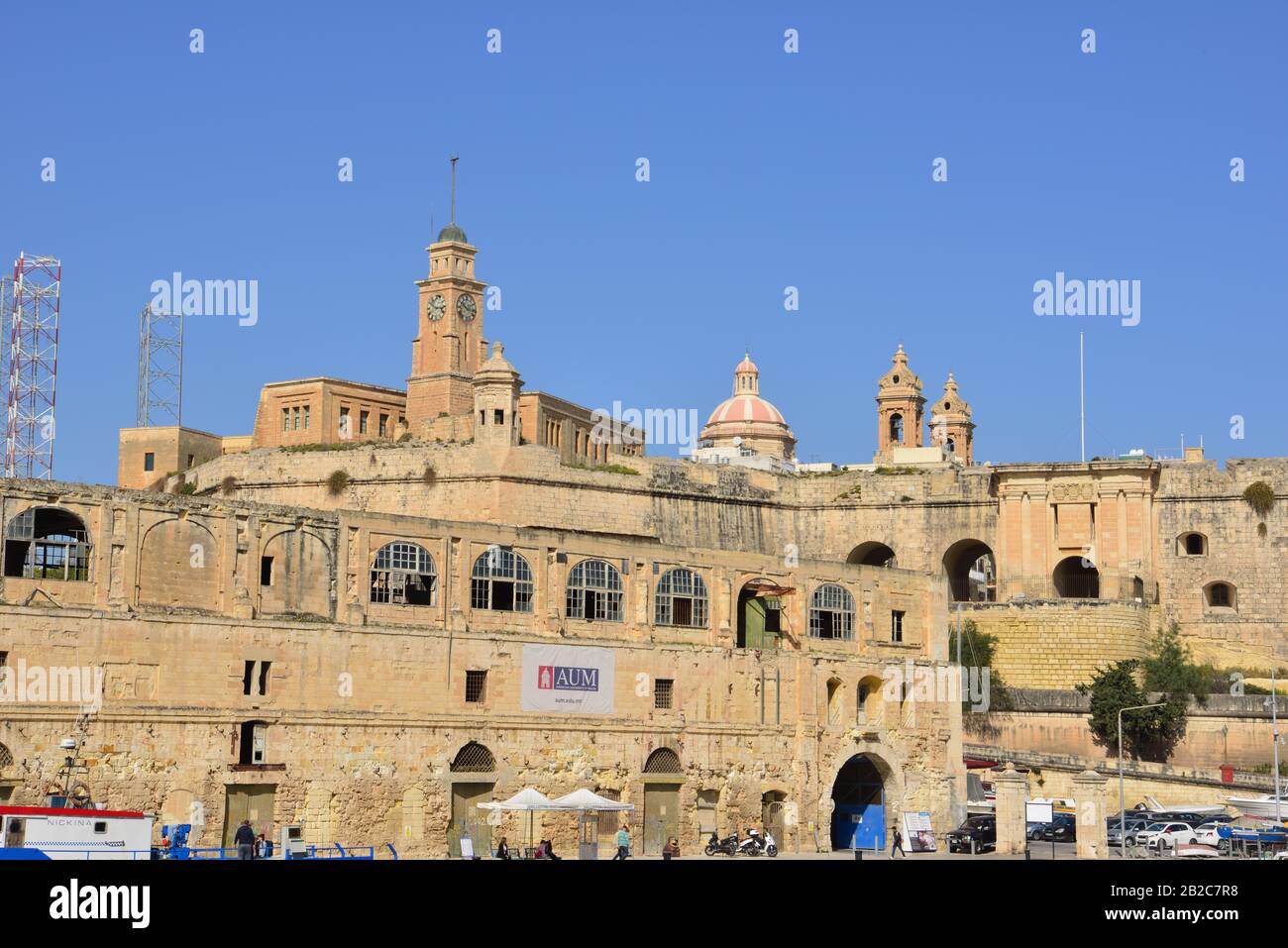 Historic buildings at the Grand Harbour in Malta Stock Photo Alamy