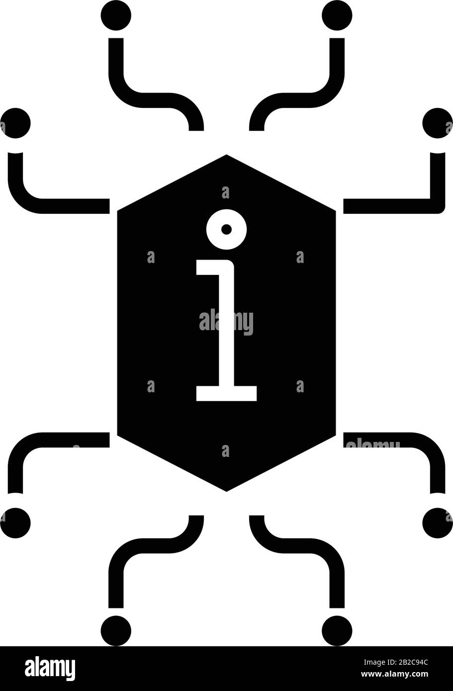 Intellegence black icon, concept illustration, vector flat symbol ...