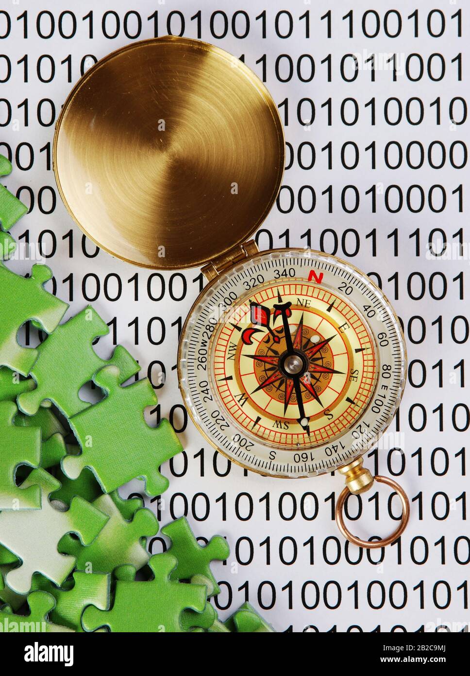 Compass Numering Number system jigsaw hi-res stock photography and images - Alamy