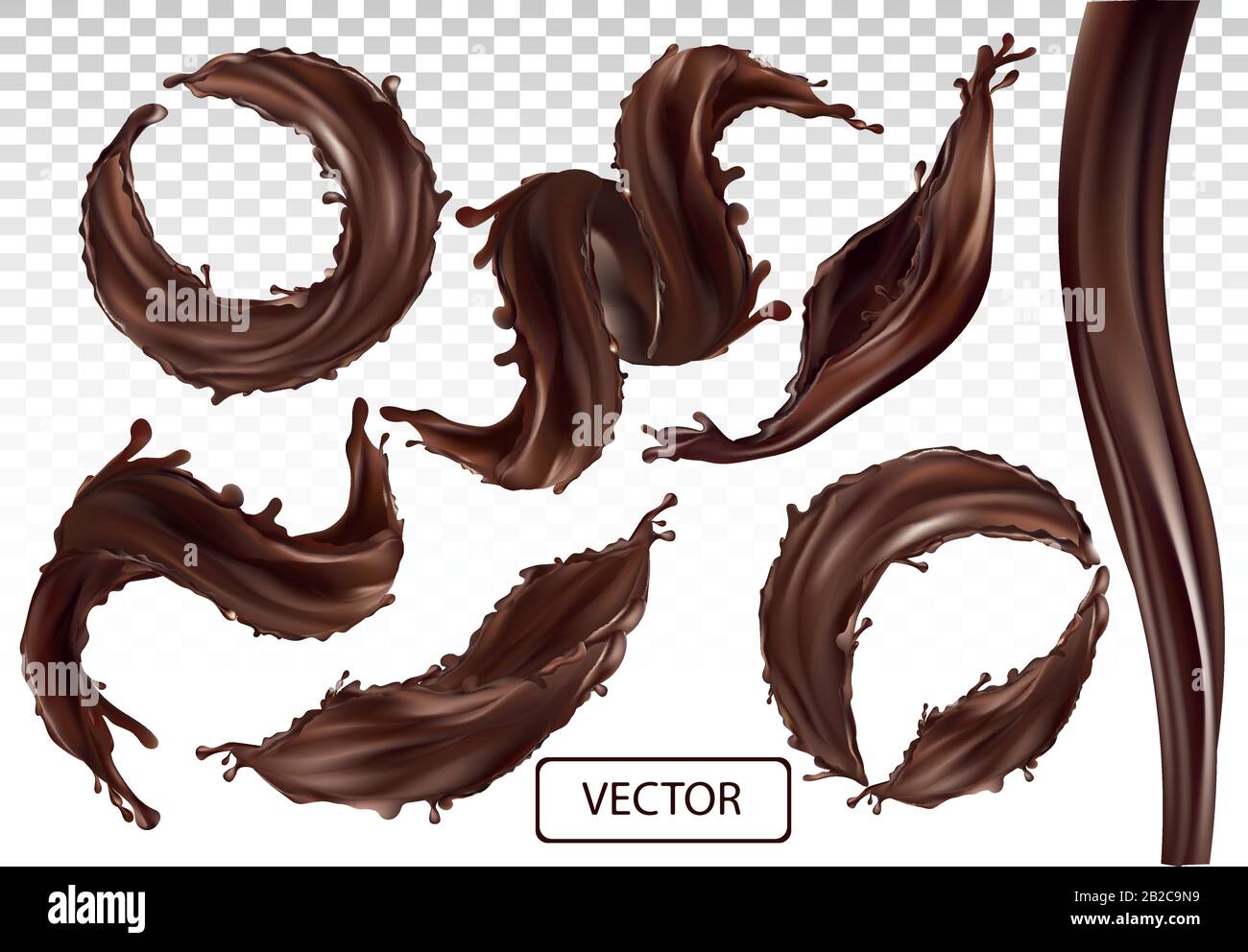 Download Chocolate Bar Cocoa Butter Pastry Sweets With Splashing And Whirl Chocolate Liquid Realistic Vector Pieces Of Chocolate Which With Drops On Transparent Background Set Vector Illustration Stock Vector Image Art