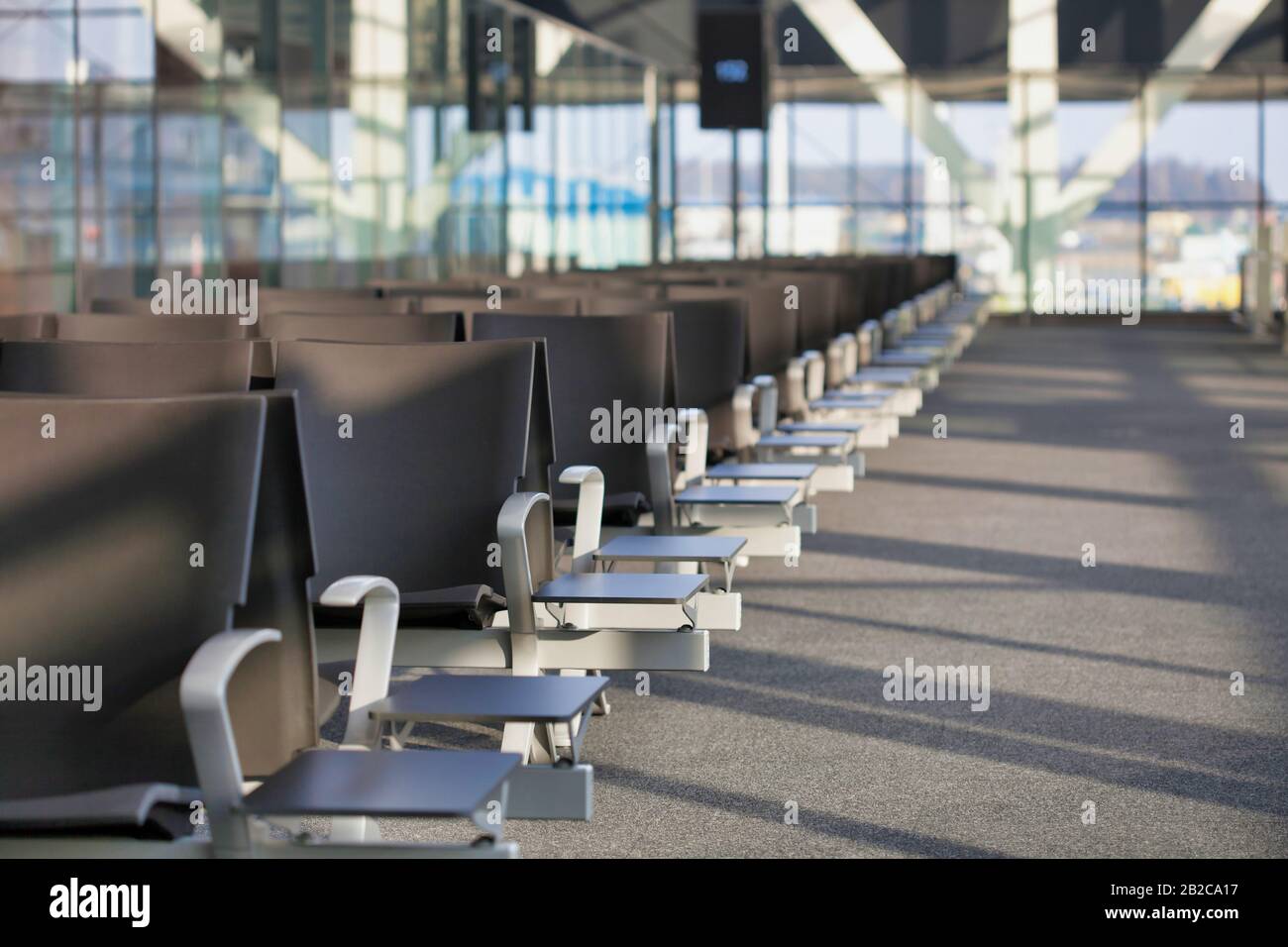 Photo of empty boarding gate in airport Stock Photo