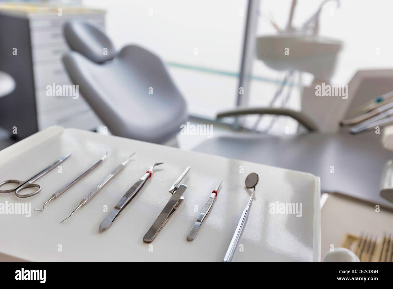 Dental clinic and dental instruments Stock Photo Alamy