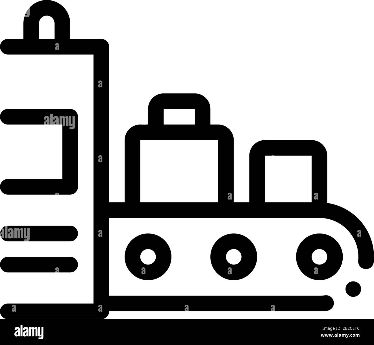 Luggage Security System Icon Thin Line Vector Stock Vector Image & Art ...