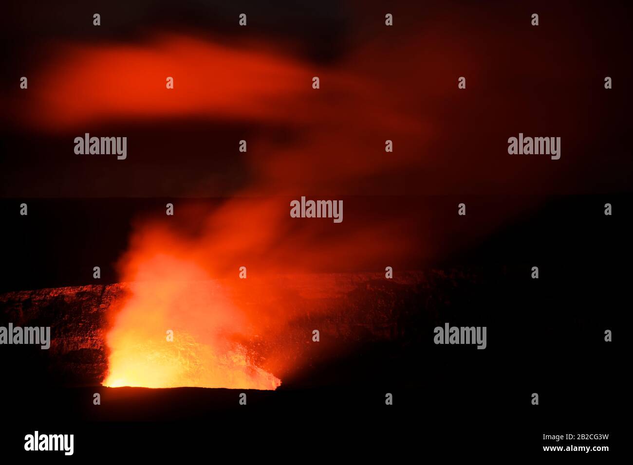 Big Island, Hawaii Kilauea volcano erupting in Hawaii Volcanoes