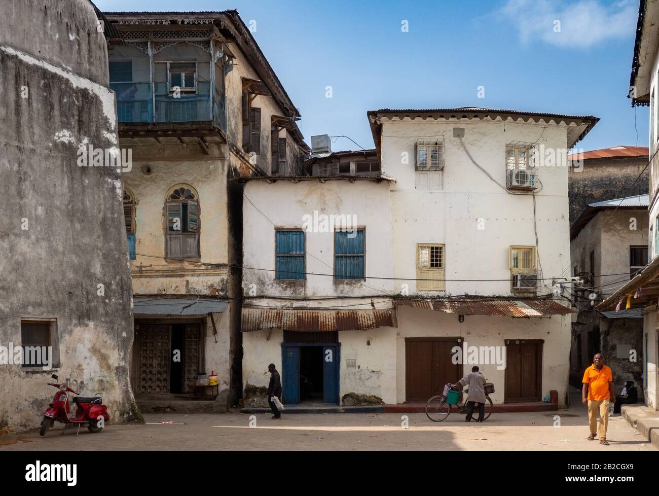 Image from Zanzibar City and Stone Town, the main city on the Zanzibar island in Tanzania Stock Photo