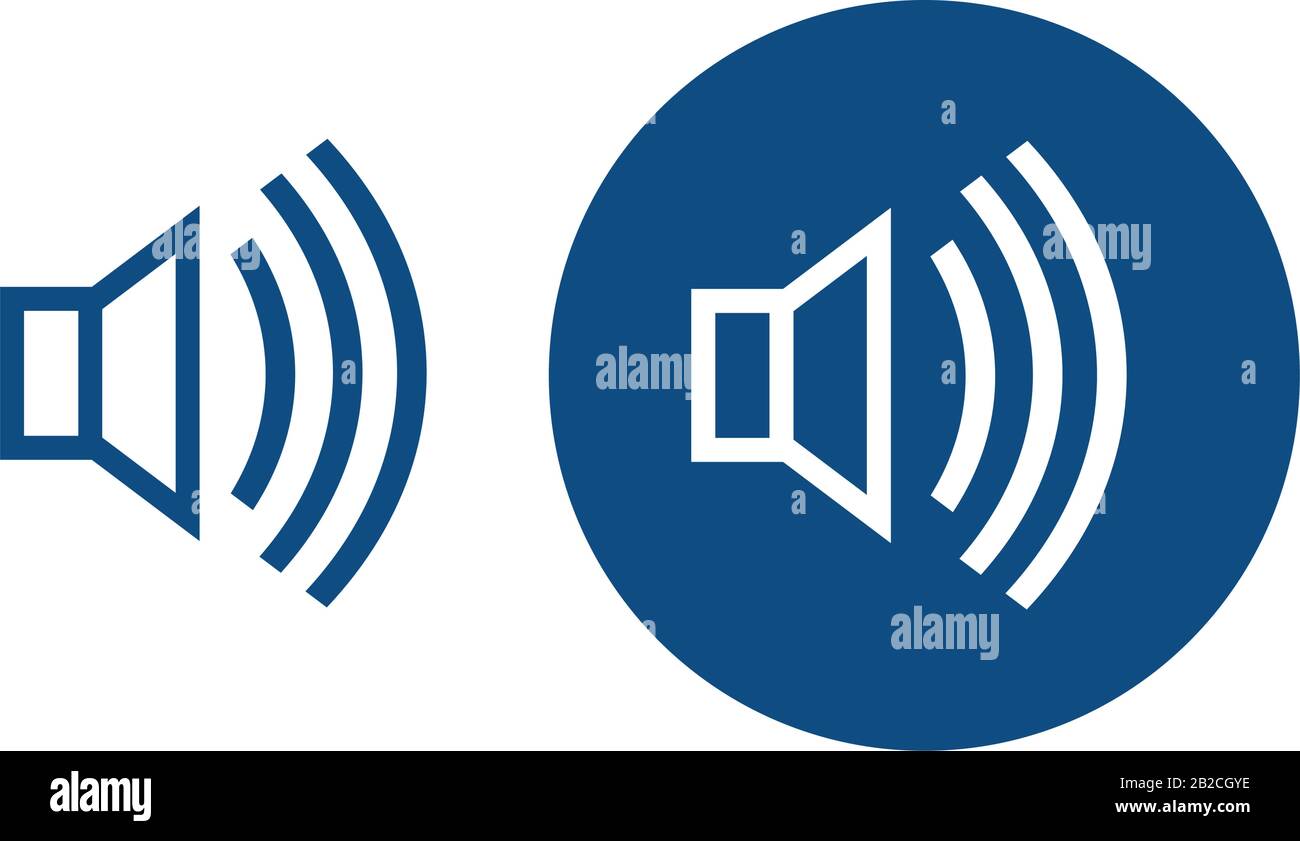 Sound volume. For computers and mobile devices. Option in a circle and ...