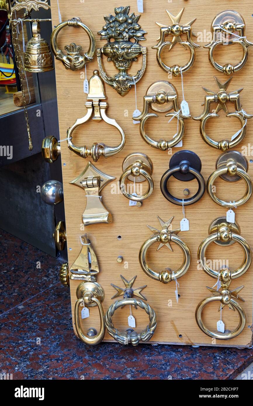 Traditional Brassl Maltese Door Knockers For Sale In Malta Stock Photo Alamy