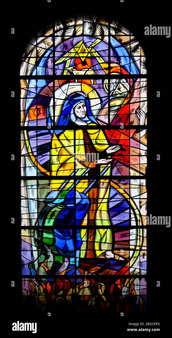 Stained Glass Window in St. Theresa's Carmelite Church Clarendon Street