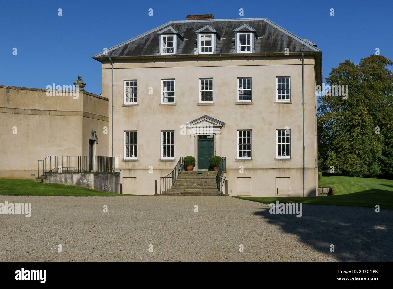 Front façade and steps leading to Oakfield House a restored