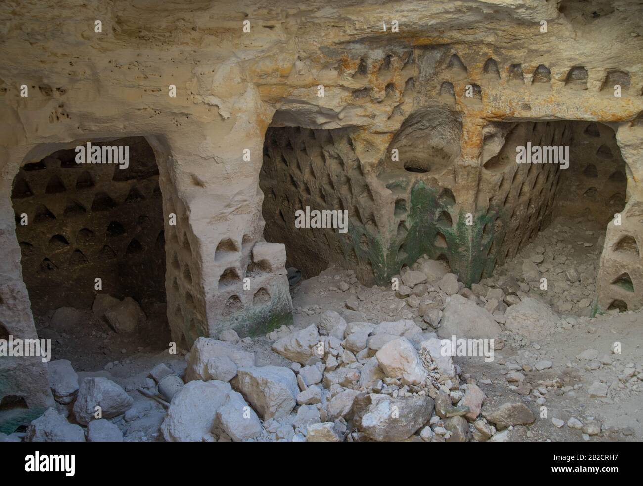 Archeology attraction ancient caves settlement in Israel Stock Photo ...