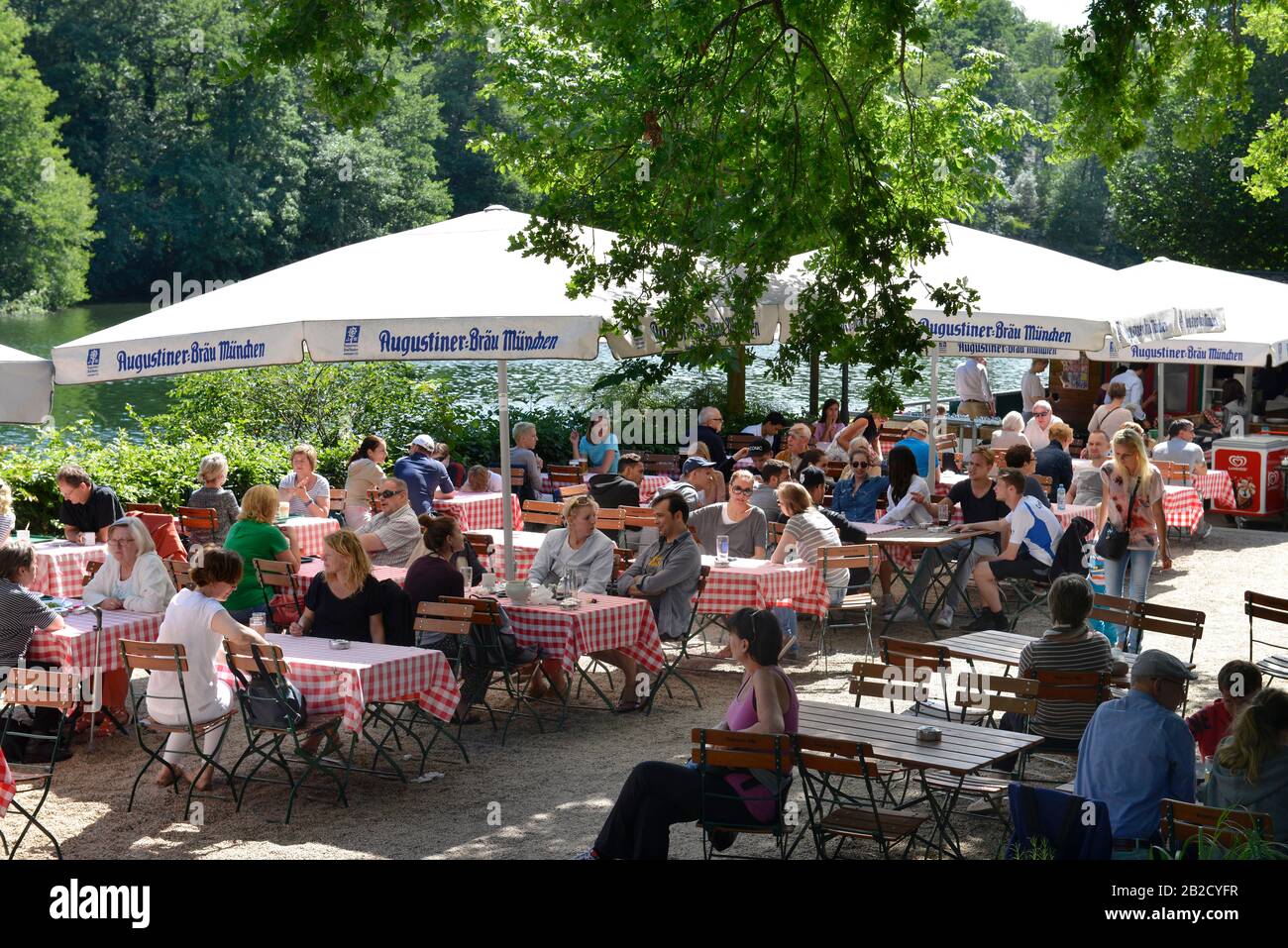 Biergarten, Fischerhuette, Schlachtensee, Zehlendorf, Berlin