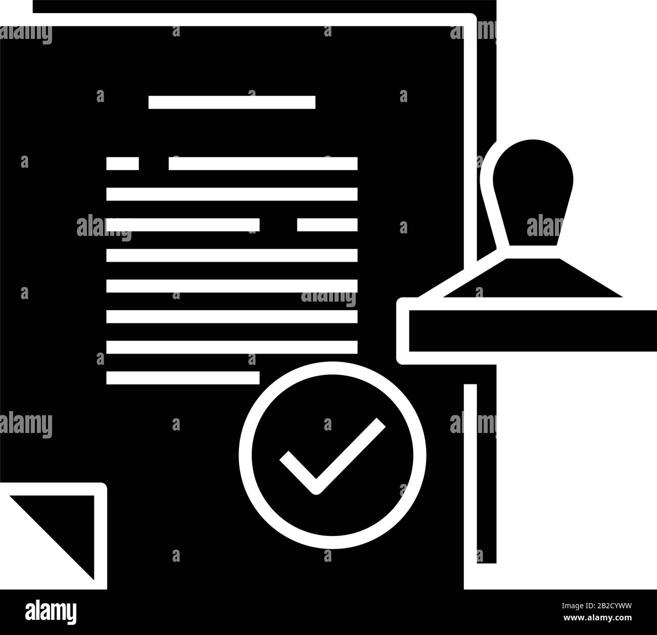 Important report black icon, concept illustration, vector flat symbol ...