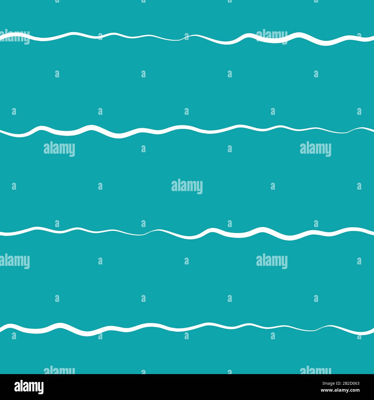 Wavy lines seamless vector pattern background. Hand drawn uneven brush ...