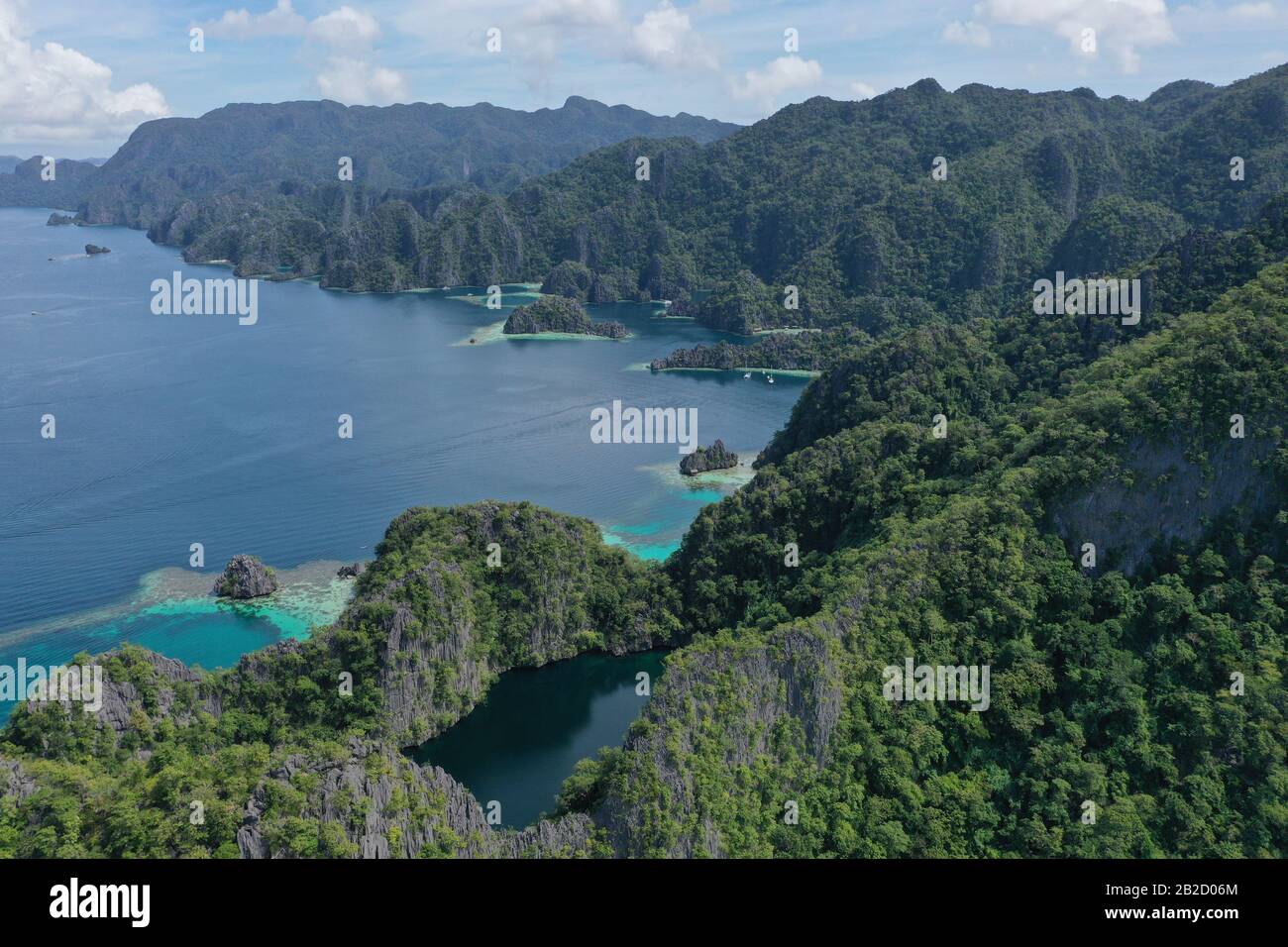 Aerial view of Coron island in Palawan, Philippines Stock Photo