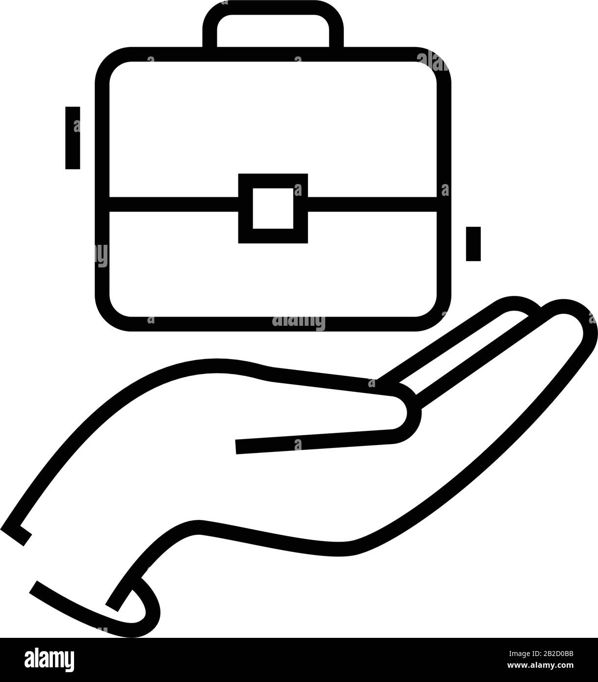 Supporting line icon, concept sign, outline vector illustration, linear ...