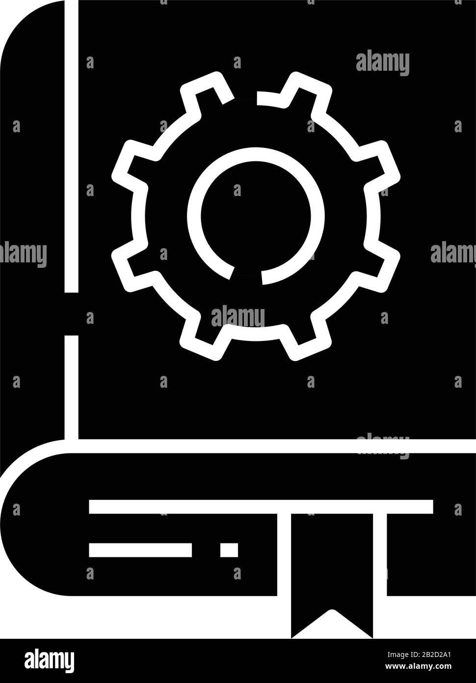 Instructions black icon, concept illustration, vector flat symbol