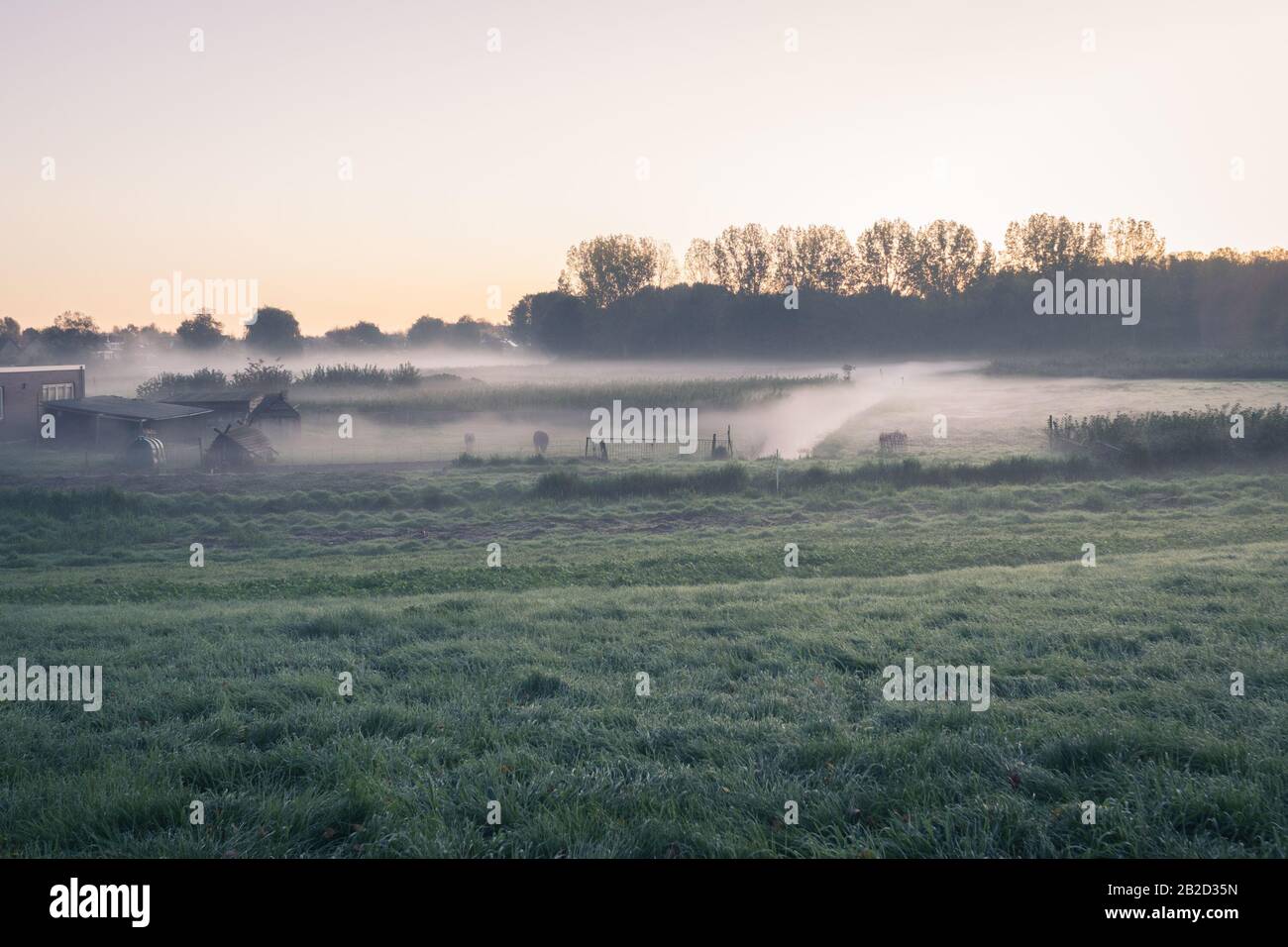 Fog over the fields hi-res stock photography and images - Alamy
