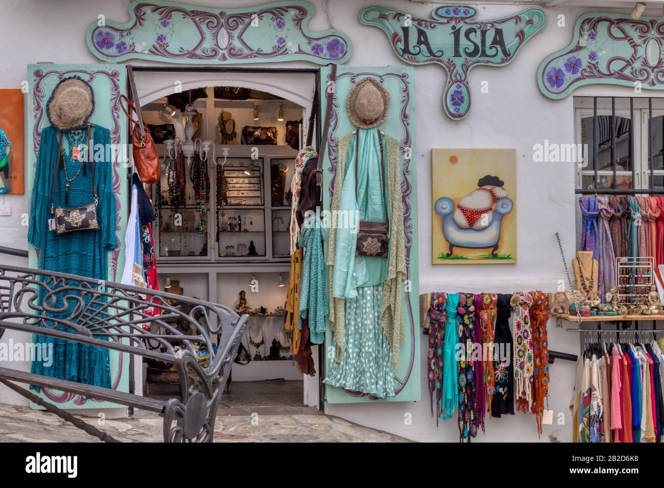 Vejer de la Frontera, Cadiz, Spain - March 1, 2020: Quaint clothing,  accessories and decoration shop located in the tourist Andalusian town of  Vejer Stock Photo - Alamy